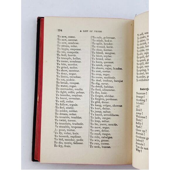 Hand Book of Spanish Conversation by L F Mantilla 1876 - Antique Book Lockwood - Picture 7 of 12